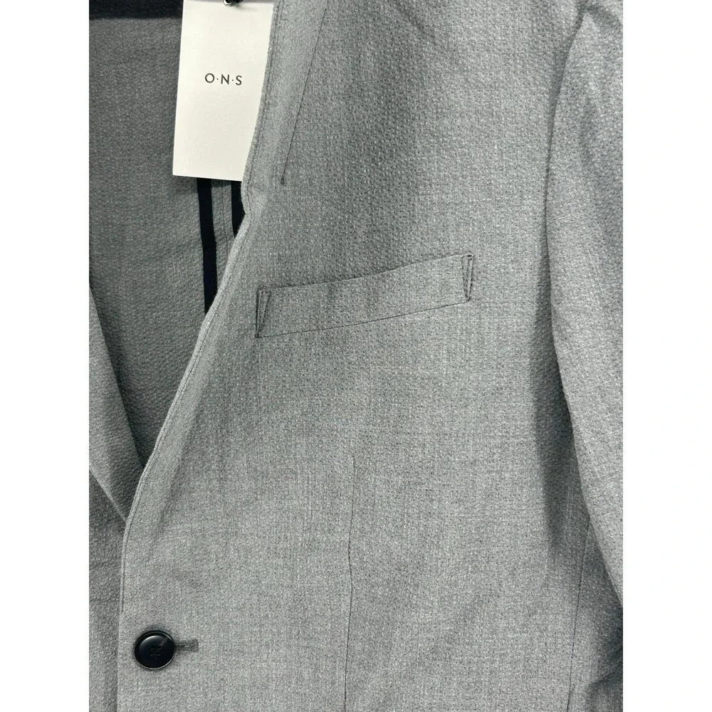 ONS‎ Clothing Blazer O.N.S Men's Gray Unstructured Stretch Size Medium MSRP $268